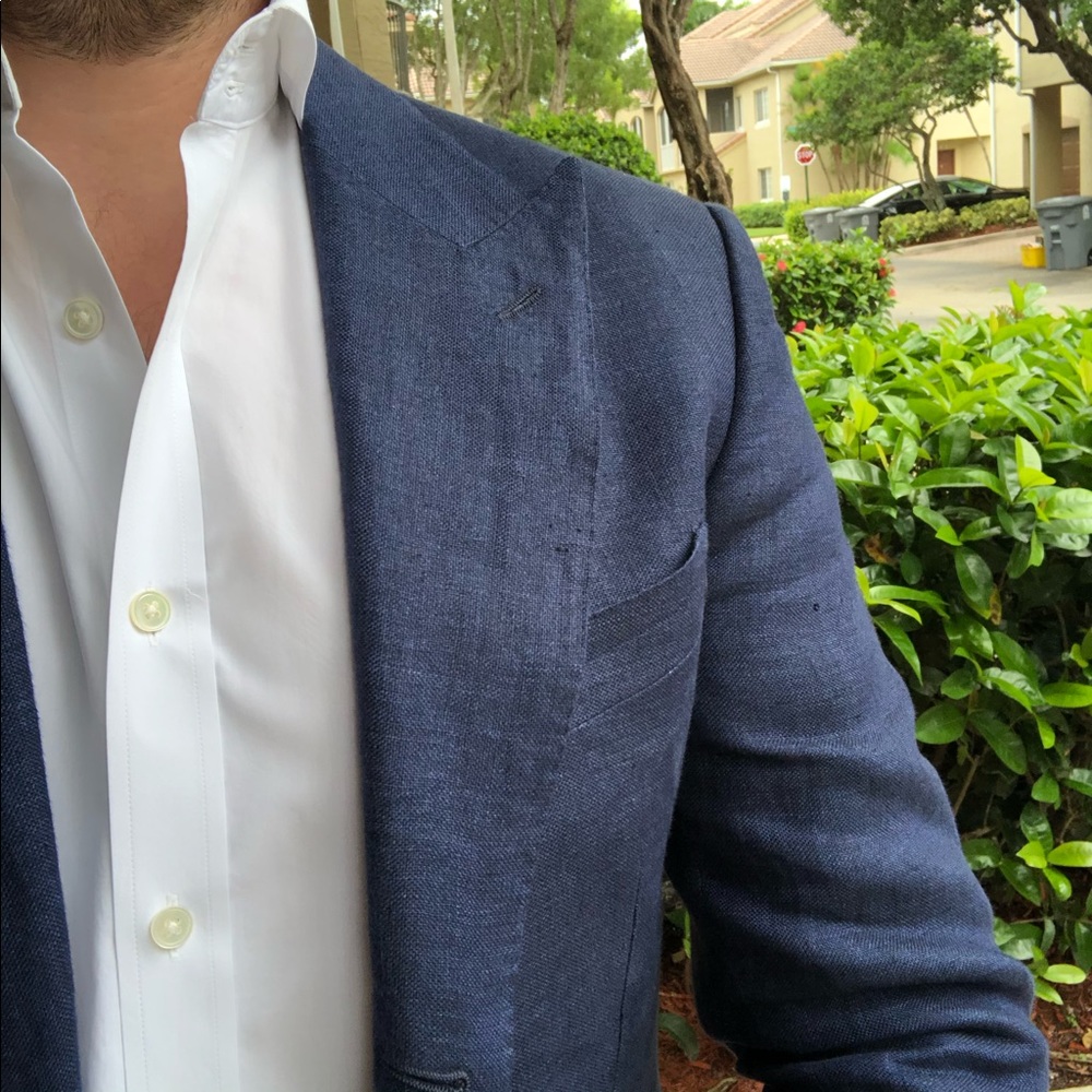 EUC Suitsupply Washington Linen Blazer 40R
